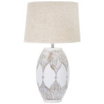 Lampe � poser en r�sine  atene  67cm blanc & naturel