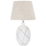 Lampe � poser en r�sine  lines  60cm blanc & naturel