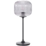 Beliani - lampe à poser rétro abat - jour en globe avec interrupteur pour salon noire et grise tosna Beliani - lampe à poser rétro abat - jour en globe avec interrupteur pour salon noire et grise tosna