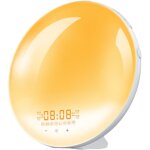 Lampe de r�veil intelligente tuya wifi, r�veil intelligent, led 7 couleurs r�glables, lampe multifonction ...