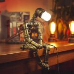 Lampe robot r�tro lampe de bureau industrielle fer tuyau de lampe de chevet chambre �tude cr�atifs lampe ...