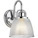 Lampe de salle de bain applique murale lumi�re led couloir verre structur� chrome