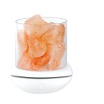 Lampe au sel de l'himalaya, lampe de sel d'aromath�rapie, lampe de chevet, veilleuse blanc