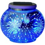 Lampe solaire 3d veilleuse, verre boule lampe rgb solaire lanterne lampe de table jardin d�co atmosph�re ...