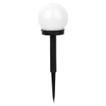 Lampe solaire 6500k led boule blanche, plastique noir Lampe solaire 6500k led boule blanche, plastique noir