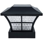 Lampe solaire blanc chaud pour poteau bois 10x10 - lampe solaire chapeau poteau bois, ip65 �tanche lampes ...