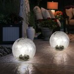 Lampe solaire lampe boule lampe de jardin, guirlande lumineuse led, 10 flammes, lampe de terrasse, lampe ...