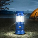 Lampe solaire camping rechargeable, usb lanterne camping portable luminosit� r�glable, 2 modes d'�clairage ...