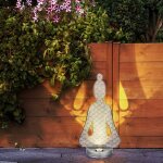 Lampes solaires pour dcoration de jardin extrieur figurines extrieures bouddha solaire, ip44, batterie ...