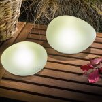 Lampe solaire d�corative duo pierre, boite de 2