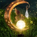 Lampes solaires dcoratives de jardin en forme de lune, dcoration de patio, lampe de jardin led solaire ...