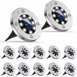 Lampe solaire extrieur 12 pices, spot solaire extrieur 8 led, lumire solaire extrieur etanche ip65, ...