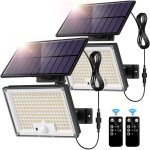 Lampe solaire ext�rieur 172 led 3 modes lumi�re solaire ext�rieure d�tecteur de mouvement, lampe solaire ...