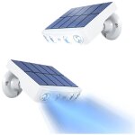 Lampe solaire exterieur, [2 pices] lampe solaire exterieur detecteur de mouvement, 360 spot solaire ...