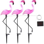 Lampe solaire exterieur - 3x pieux de flamant - 220525 mm - pelouse de paysage d�coration ornement terrasse ...