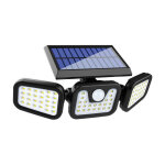 Lampe solaire extrieur 50w - tanche ip67 avec dtecteur de mouvement, applique murale 360 rglable ...