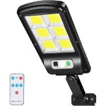 Lampe solaire ext�rieur, 6000lm led r�verb�res lumi�re solaire projecteur d�tecteur de mouvement 3 modes ...
