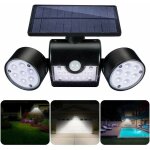 Lampe solaire extérieur, applique solaire extérieur, avec 30 projecteurs à led à double tête étanches, ... Lampe solaire extérieur, applique solaire extérieur, avec 30 projecteurs à led à double tête étanches, ...