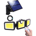 Lampe solaire exterieur detecteur de mouvement 171 led lumiere solaire avec telecommande, ip65 etanche ...