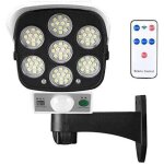 Lampe solaire d'extrieur avec dtecteur de mouvement sans fil et camra de scurit factice ip66 tanche ...