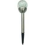 Lampes solaires d'ext�rieur, �clairage boule led de jardin, lumi�re blanche, �tanche, piquet, argent� ...