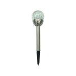 Lampes solaires d'extrieur, clairage boule led de jardin, lumire blanche, tanche, piquet, argent ...