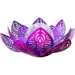 Lampe solaire d'ext�rieur en forme de lotus �tanche avec boule de verre craquel�, lumi�re solaire de ...