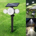 Lampe solaire ext�rieur jardin ultra puissante 88led avec d�tecteur de mouvement etanche ip65, eclairage ...