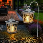 Lampe solaire d'extrieur lampe enfichable lanterne lampe d'alle jardin, accu ip44, verre dor, led ...