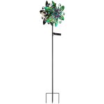 Lampe solaire d'ext�rieur � led, �olienne color�e, lampe de jardin, d�coration h 124 cm
