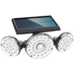 Lampe solaire ext�rieur, lumi�re solaire 70 led � l'ext�rieur avec d�tecteur de mouvement, ip65 �tanche, ...