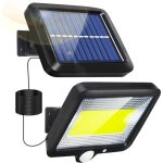 Lampe solaire exterieur, lumi�re solaire ext�rieure avec d�tecteur de mouvement led eclairage exterieur ...