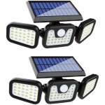 Lampe solaire extrieur, (pack de 2) 74 led, tanche ip65, clairage grand angle 360 ??, lumire solaire ...