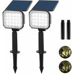 Lampes solaires d'extrieur, projecteur solaire  20 led, clairage extrieur tanche ip65 de jardin, ...