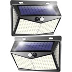 Lampe solaire exterieur, projecteur led exterieur detecteur de mouvement 208 led ip65, lumiere spot led ...