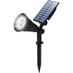 Lampe solaire ext�rieur, solaire projecteur, ext�rieur sans fil etanche ip65 lampe jardin avec 180� r�glable ...