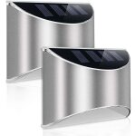Lampe solaire ext�rieur puissante stainless steel applique avec etanche led lumi�re lampadaire eclairage ...
