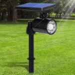 Lampe solaire d'extérieur ultra puissante avec détecteur de mouvement, 7 spots solaires led 800 lumens, ... Lampe solaire d'extérieur ultra puissante avec détecteur de mouvement, 7 spots solaires led 800 lumens, ...