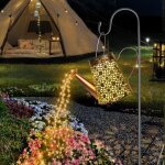 Lampes solaires ext�rieure - 0. 2w �tanche ip65 - arrosoir solaire - blanc chaud - pour jardin, patio ...