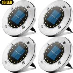 Lampe solaire ext�rieure, 16 spots led lampe solaire de jardin �tanche ip65 pelouse lumi�re d�corative ...