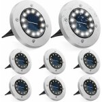 Lampe solaire extrieure, lampe solaire de jardin 12 led clairage au sol 6000k blanc froid tanche ip65 ...