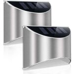 Lampe solaire extrieur puissante stainless steel applique avec etanche led lumire lampadaire eclairage ...