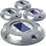 Lampe solaire jardin, 4 led �tanches ip65, bornes de chemin pav� �clairage pour bord de piscine, bassin, ...