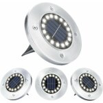 Tigrezy lampe solaire jardin, 4 pices 16 led lumire solaire extrieure au sol impermable spot encastrer ...