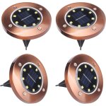 Lampe solaire de jardin, 8 led 4 packs lampe solaire ext�rieure led �tanche lampe enterr�e � led, lampadaire ...