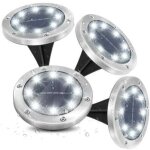 Lampe solaire de jardin 8 led 6000k blanc froid impermable ip65 spot encastrable extrieur sol jardin ...