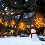 Lampes solaires de jardin ext�rieur, lot de 8 lampes solaires � flamme vacillante, �tanches pour jardin, ...