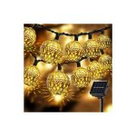Lampe solaire led, bande led, guirlande lumineuse marocaine, 7m, 50lumires, convient pour jardin, mariage, ...