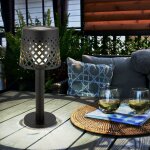 Lampe solaire led, lampe de table, lampe d'extrieur, lampe de terrasse, lampe de jardin, plastique transparen ...