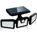 Lampe solaire de s�curit� � d�tecteur de mouvement, spot mural ext�rieur puissant avce 3 t�tes, 550 lumen ...